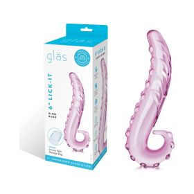 Glas 6 in. Lick It Glass Dildo Pink