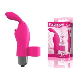 The 9''s Flirt Finger Bunny Finger Vibrator Pink