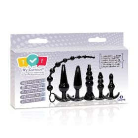 Try Curious Anal Plug Kit Black