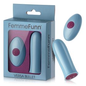 FemmeFunn Versa Bullet Rechargeable Remote Controlled Vibrator Light Blue