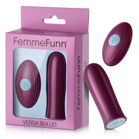 FemmeFunn Versa Bullet Rechargeable Remote Controlled Vibrator Dark Fuchsia