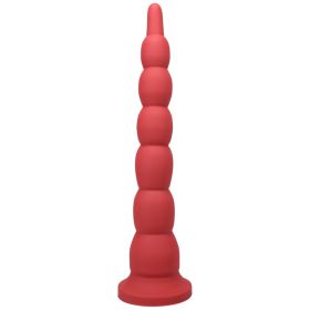 Tantus Cowboy Beaded Dildo Garnet (Box)