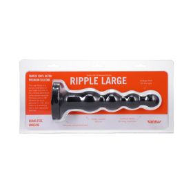 Tantus Ripple Large Beaded Anal Plug Onyx