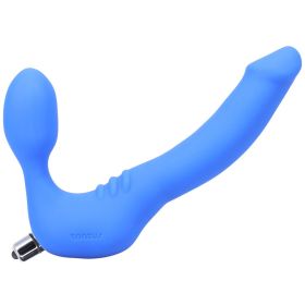 Tantus Strapless Slim Vibrating Strap On Dildo Azure