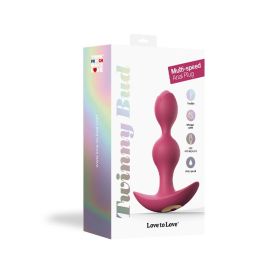 Love to Love Twinny Bud Rechargeable Silicone Multi Speed Vibrating Anal Plug Plum