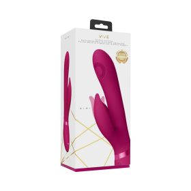 VIVE AIMI Rechargeable Swinging Pulse Wave Silicone Rabbit Vibrator Pink