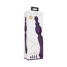 VIVE NAMI Dual Ended Pulse Wave & Vibrating Wand With Interchangeable Sleeves Purple