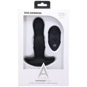 A Play EXPANDER Rechargeable Silicone Anal Plug with Remote Black