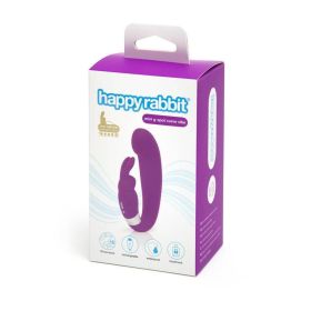 Happy Rabbit Mini G Spot Curve Vibe Rechargeable Silicone Dual Stimulator Purple