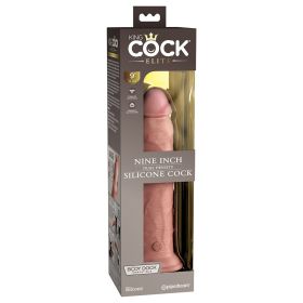 King Cock Elite 9 in. Dual Density Silicone Cock Realistic Dildo With Suction Cup