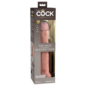 King Cock Elite 10 in. Dual Density Silicone Cock Realistic Dildo With Suction Cup