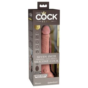 King Cock Elite 7 in. Vibrating Realistic Dildo With Suction Cup