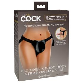 King Cock Elite Beginner''s Body Dock Strap On Harness Black