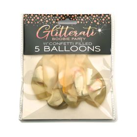 Glitterati Boobie Party Confetti Balloons 5 Pack