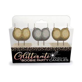 Glitterati Boobie Party Candles 3 Pack