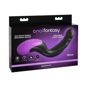 Anal Fantasy Elite Collection Rechargeable Silicone Hyper Pulse P Spot Massager Black
