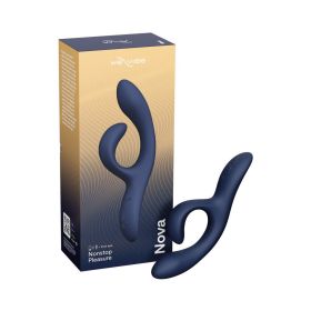 We Vibe Nova 2 Rechargeable Flexible Silicone Rabbit Vibrator Midnight Blue