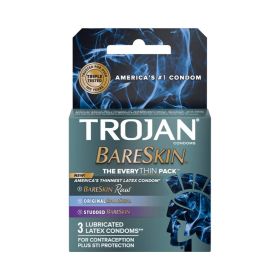 Trojan Bareskin EveryThin 3 Pack   Bareskin Raw  Original  and Studded