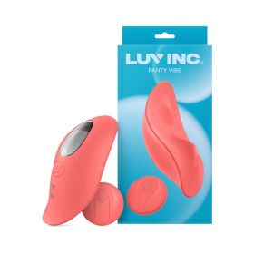 Luv Inc Pv72 Panty Vibe Rechargeable Remote Controlled Silicone Wearable Vibrator Coral