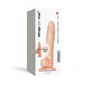 Strap On Me Realistic Collection Sliding Skin Dual Density Silicone Dildo Vanilla S