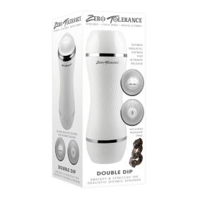 Zero Tolerance Double Dip Dual Ended Realistic Stroker with Movie Download White