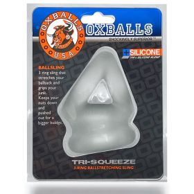 Oxballs Tri Squeeze Cocksling and Ballstretcher Clear Ice