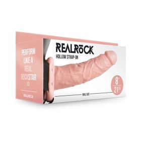 RealRock Realistic 8 in. Hollow Strap On