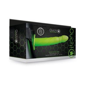 Ouch! Twisted 8 in. Glow in the Dark Hollow Strap On
