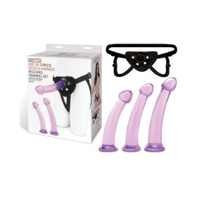 Lux Fetish Size Up 3 Piece Dildo & Harness Pegging Training Set