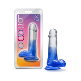 B Yours Stella Blue 6 in. Dildo with Balls
