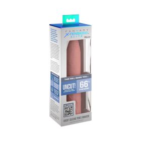 Fantasy X tensions Elite Uncut 7 in. Open Ended Silicone Enhancement Sleeve Beige