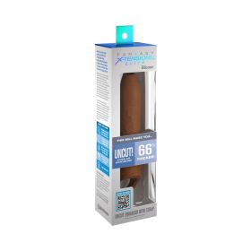 Fantasy X tensions Elite Uncut 7 in. Open Ended Silicone Enhancement Sleeve with Strap Tan