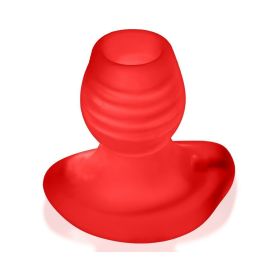 Oxballs Glowhole 2 Hollow Buttplug With LED Insert Large Red Morph