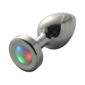 Ple''sur 3 Setting LED Light Up Metal Anal Plug Small