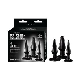 Ass Sation Anal Training Butt Plug Kit #2 Black
