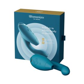 Womanizer Duo 2 Rechargeable Dual Stimulation Pleasure Air and G Spot Vibrator Petrol