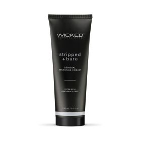Wicked Stripped + Bare Unscented Sensual Massage Cream