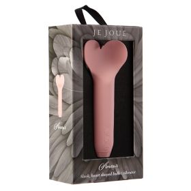 Je Joue Amour Rechargeable Silicone Heart Shaped Fluttering Tip Bullet Vibrator Pale Rosette