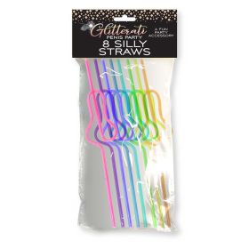 Glitterati Penis Party Silly Straws 8 Pack