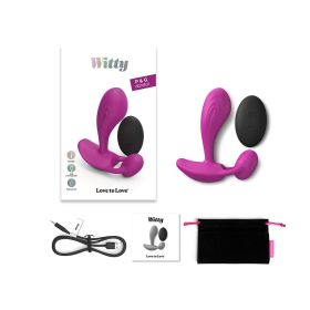 Love to Love Witty Rechargeable Remote Controlled Silicone P & G Vibrator Sweet Orchid