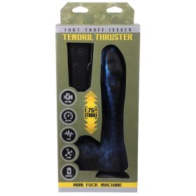 Fort Troff Tendril Thruster Mini Fuck Machine Rechargeable Remote Controlled Silicone 8.5 in. Thrusting Dildo Blue/Black