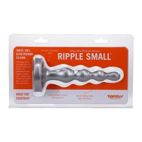 Tantus Ripple Small 8 in. Anal Beads Dildo Firm Silver