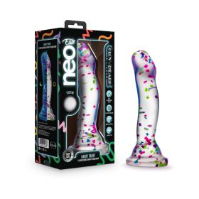 Neo Elite Hanky Panky 7.5 in. Glow in the Dark Silicone Confetti Dildo