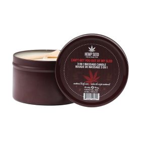 Earthly Body Hemp Seed 3 in 1 Holiday Candle Can''t Get You Out Of My Sled 6 oz.