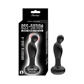 Ass Sation Remote Vibrating P Spot Plug Black