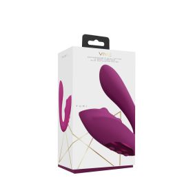 VIVE YUKI Rechargeable Dual Motor G Spot Vibrator with Massaging Beads Pink