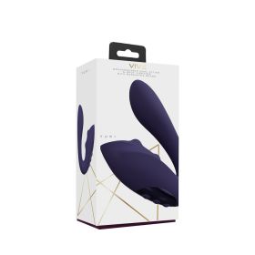 VIVE YUKI Rechargeable Dual Motor G Spot Vibrator with Massaging Beads Purple