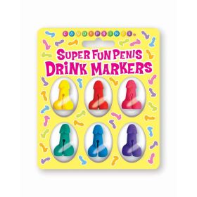 Super Fun Penis Drink Markers 6 Piece Set