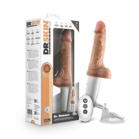 Dr. Skin Silicone Dr. Hammer 7 in. Thrusting  Gyrating & Vibrating Dildo Beige