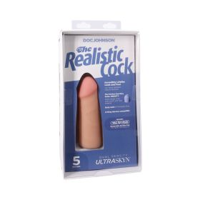 The Realistic Cock 5 in. ULTRASKYN Vac U Lock Dildo Vanilla